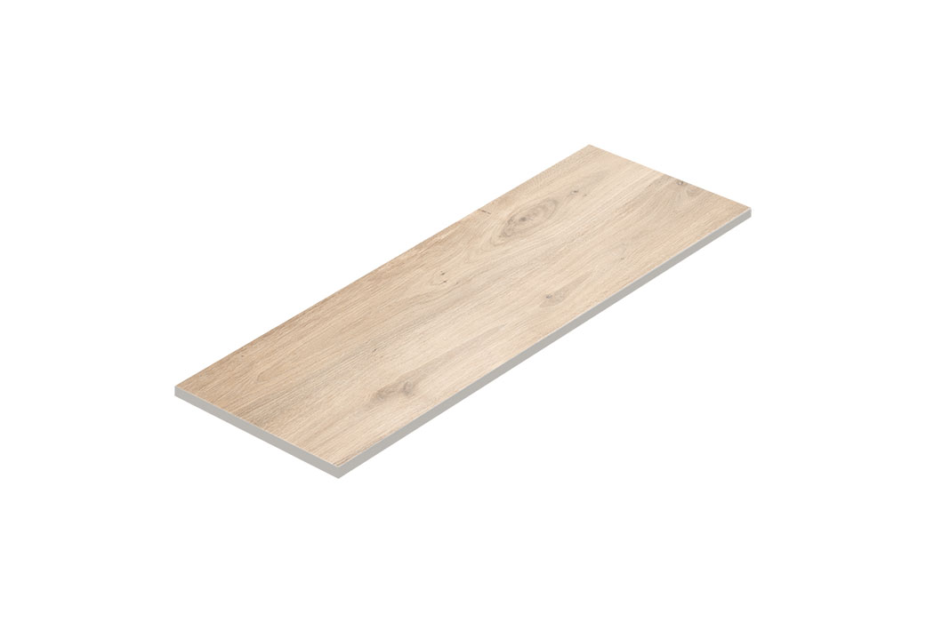 Feinsteinzeug Garten- und Terrassenplatte 40 x 120 x 2 cm walnuss